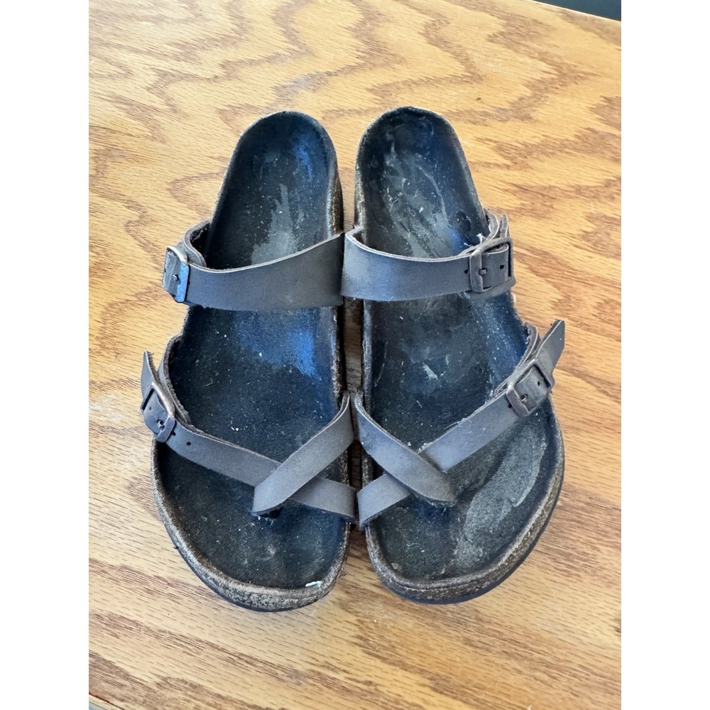 Brown Birkenstock Mayari Size 8 Good Condition Soles Need Cleaned Leather Great